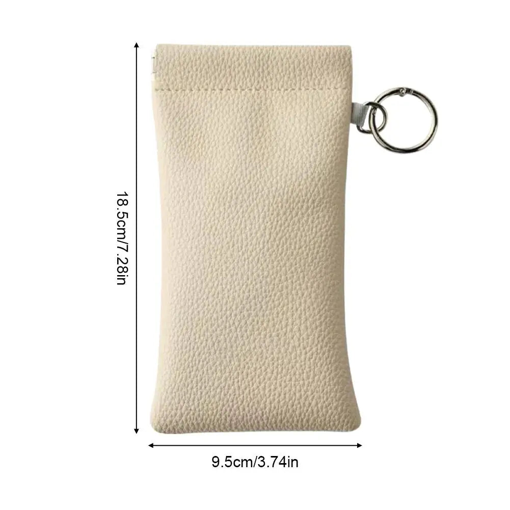 PU Leather Sunglasses Pouch with Keyring | Soft Eyeglass Case Eyeglass Pouch Case Zpaxo