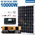 10000W Solar 500W Panel 100A MPPT Controller DC Cable 12V 24V 220V