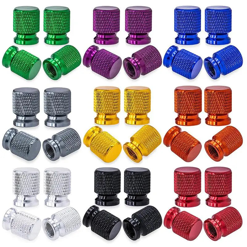 Anodized Aluminum Tire Valve Stem Caps – Universal 2-Pack