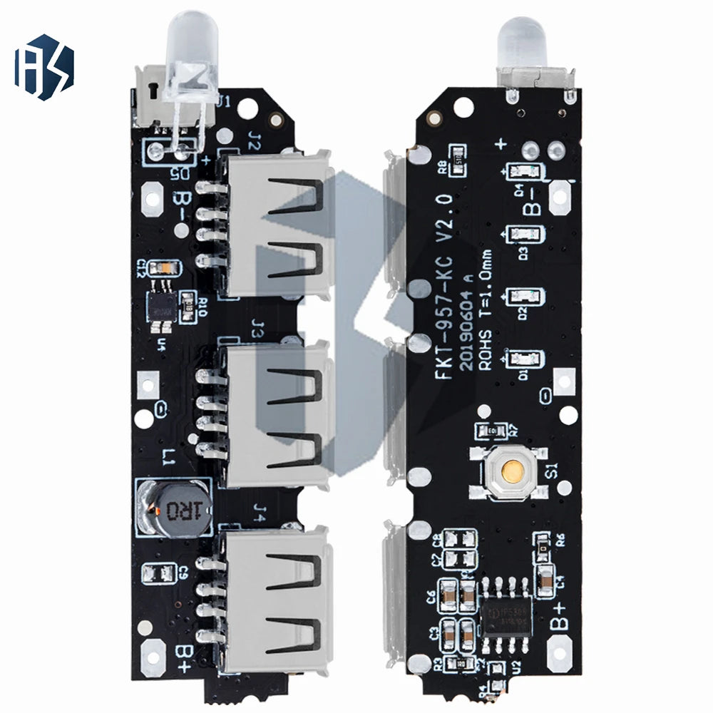 5V 2 1A 3 USB Power Bank Battery Charger Module Circuit Board Step Up Zpaxo