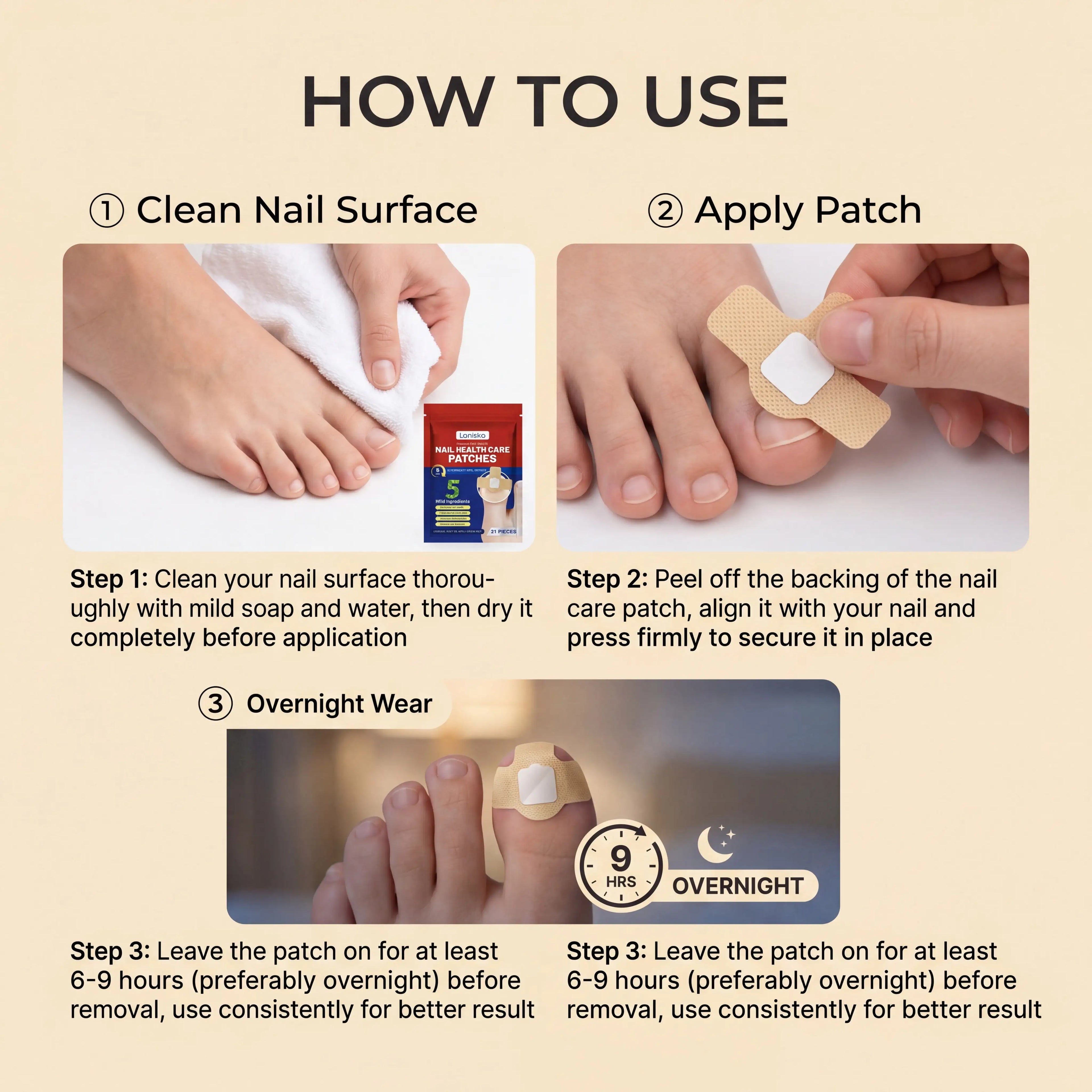 21pcs Nail Care Patches Long Lasting Moisturization Dry Skin Remedy Gentle Nourishing Brittle Nail Care Patches Eazy to Carry Zpaxo