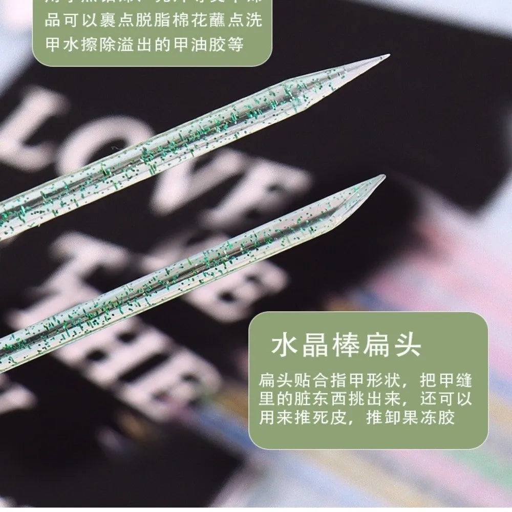50 Reusable Crystal Stick Material Professional Design Double Head Zpaxo