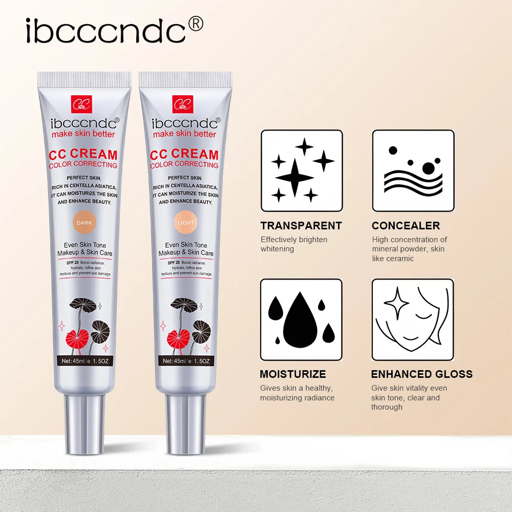 ibcccndc CC Cream – Color Correcting Concealer Foundation 45ml CC Cream Foundation Zpaxo
