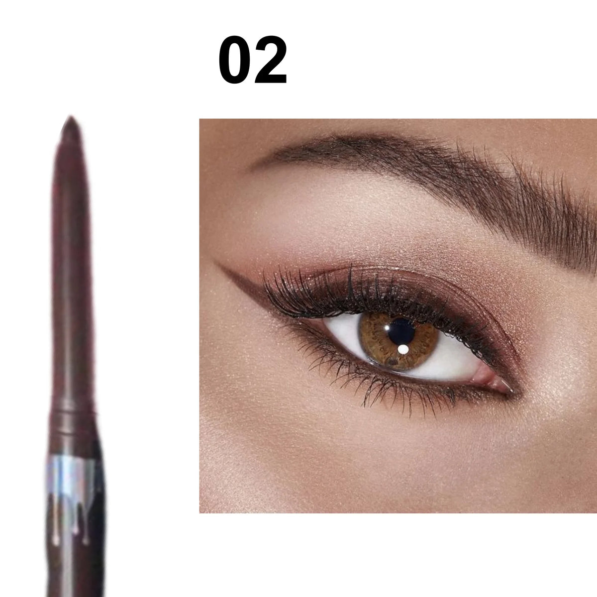 Waterproof Black Brown Eyeliner Gel Pencil Ultra-fine Matte Smooth Quick Dry Non-Smudge Easy Wear Eyeliner Pen Makeup for Eyes Zpaxo 02