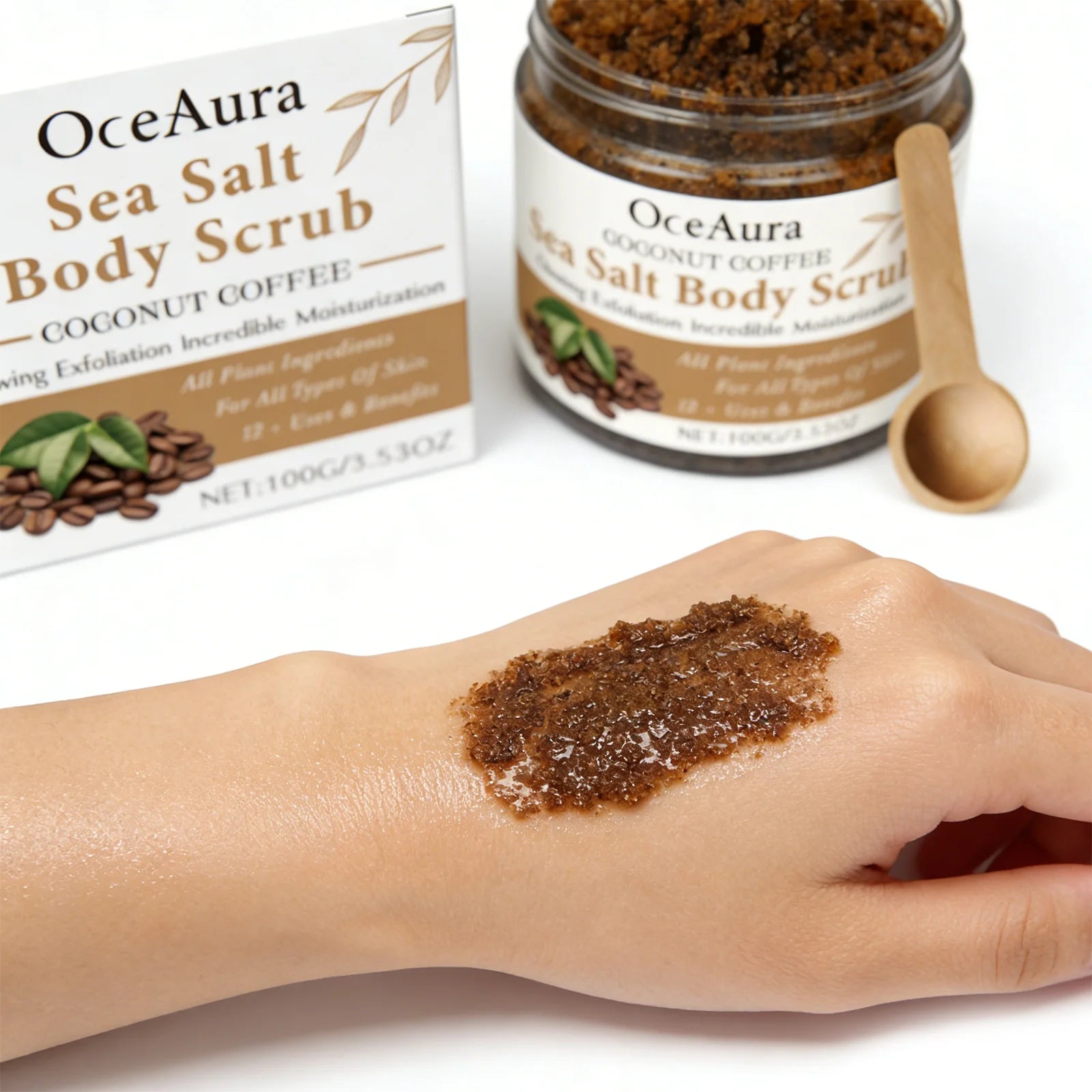 Nourishing Body Scrub Coffee Coconut Exfoliating Deep Hydration Lock Zpaxo