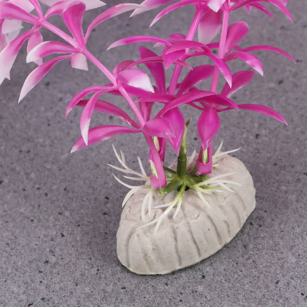 Premium Fake Flower Decor Aquarium Fishbowl Plastic Plants Underwater