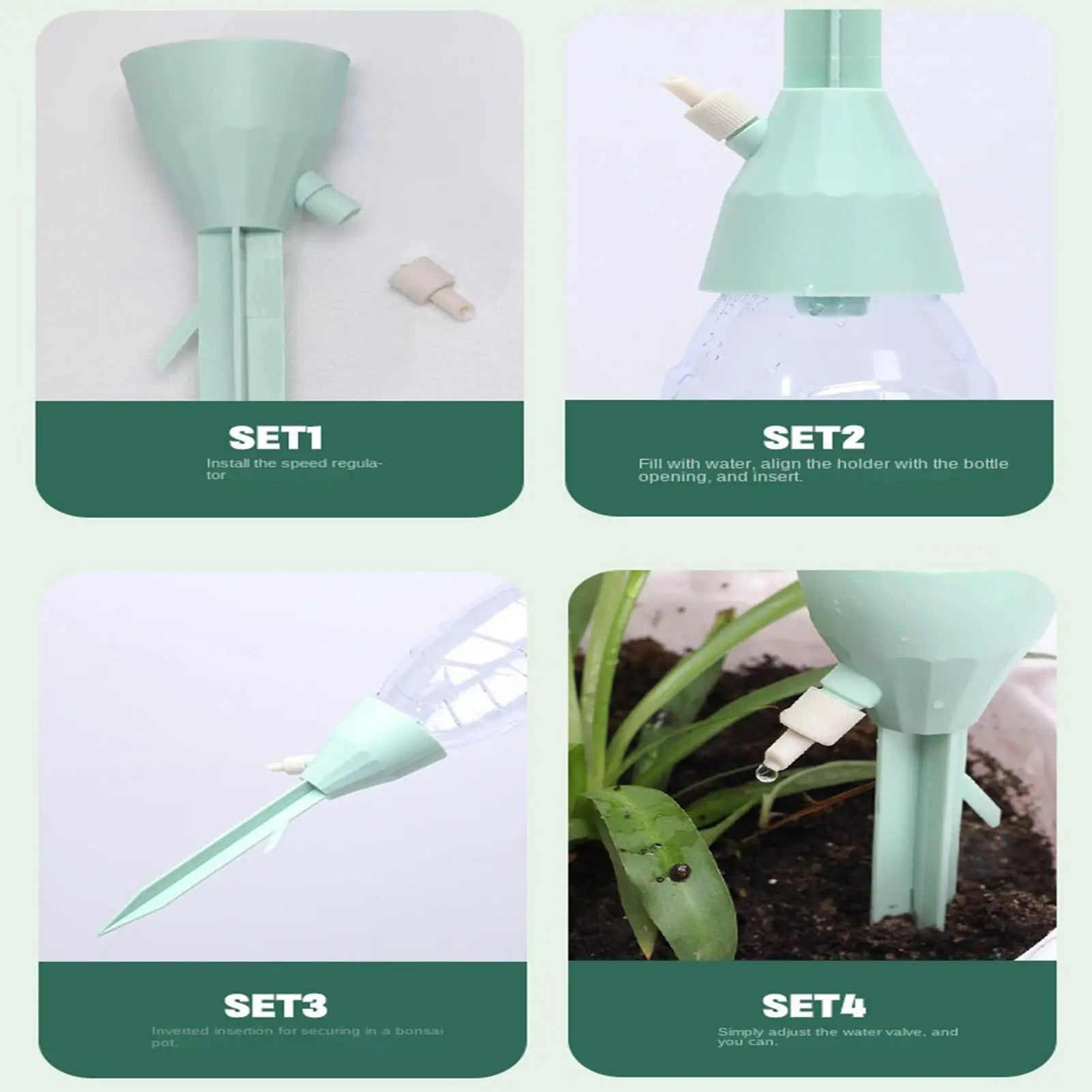 3/6Pcs Adjustable Drip Irrigation System Automatic Self Watering Spikes For Plants Indoor Outdoor Potted Plants Irrigation Zpaxo
