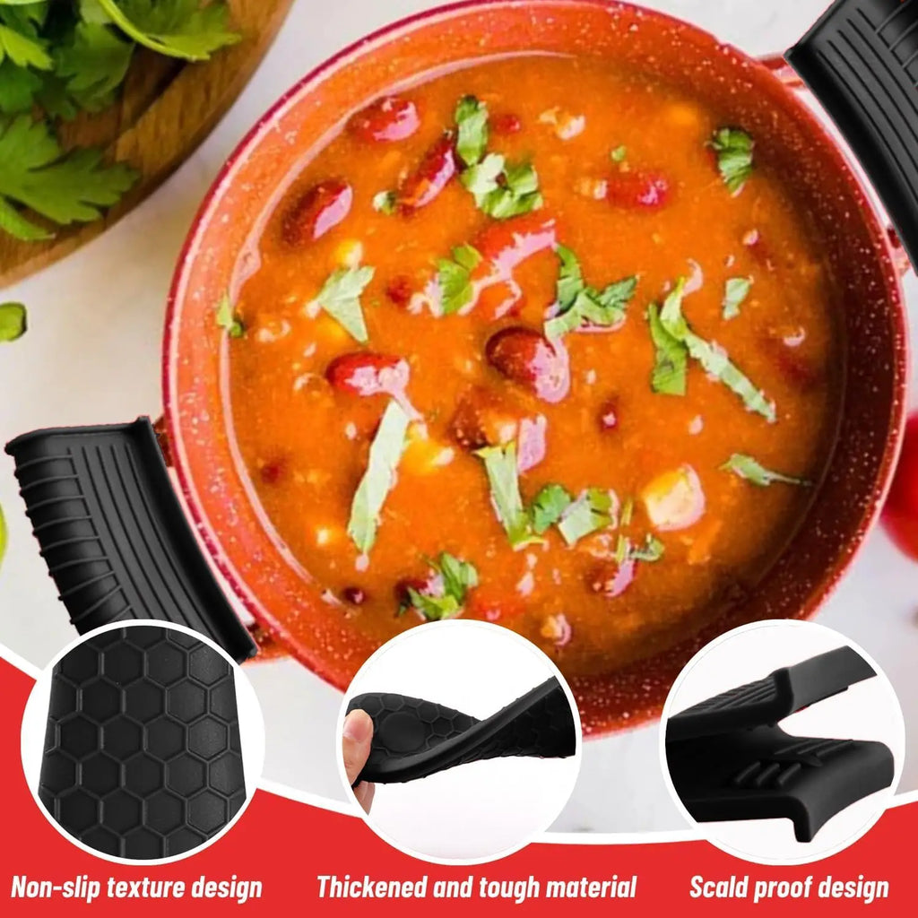 Silicone Heat-resistant Handle Covers Cast Iron Pot Holders Skillet Zpaxo