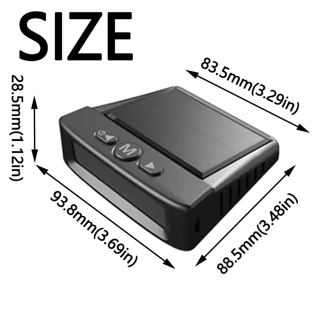 Wireless Car Tire Pressure Monitor Solar USB Powered Digital Display Zpaxo