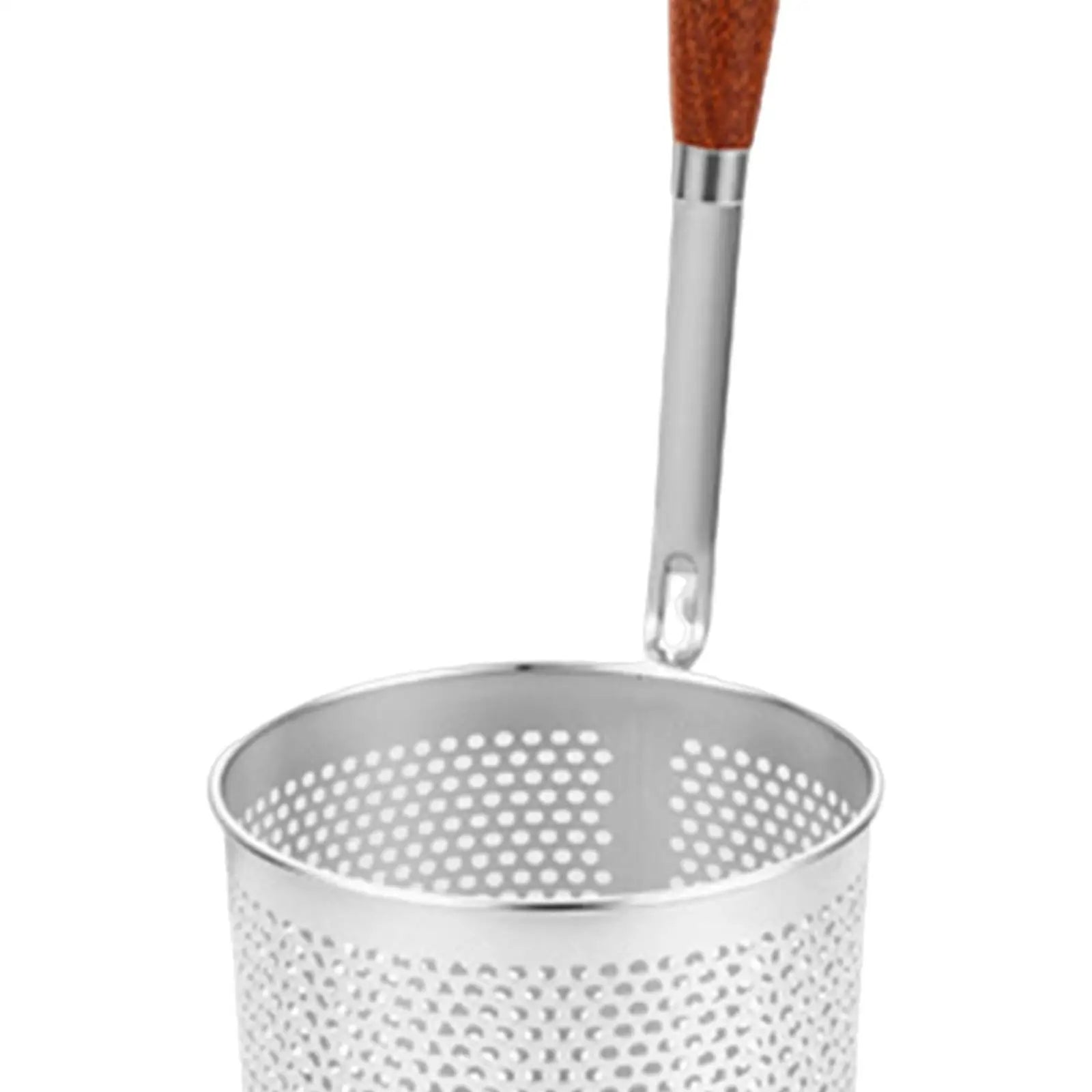 Stainless Steel Mesh Strainer Basket with Wooden Handle Mesh Strainer Basket Zpaxo