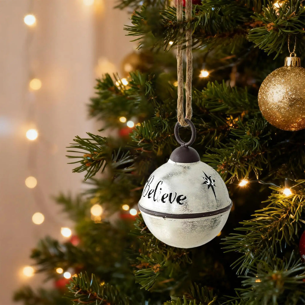 Christmas Tree Decorations Charm Handmade Hangable Rope Jingle Bell