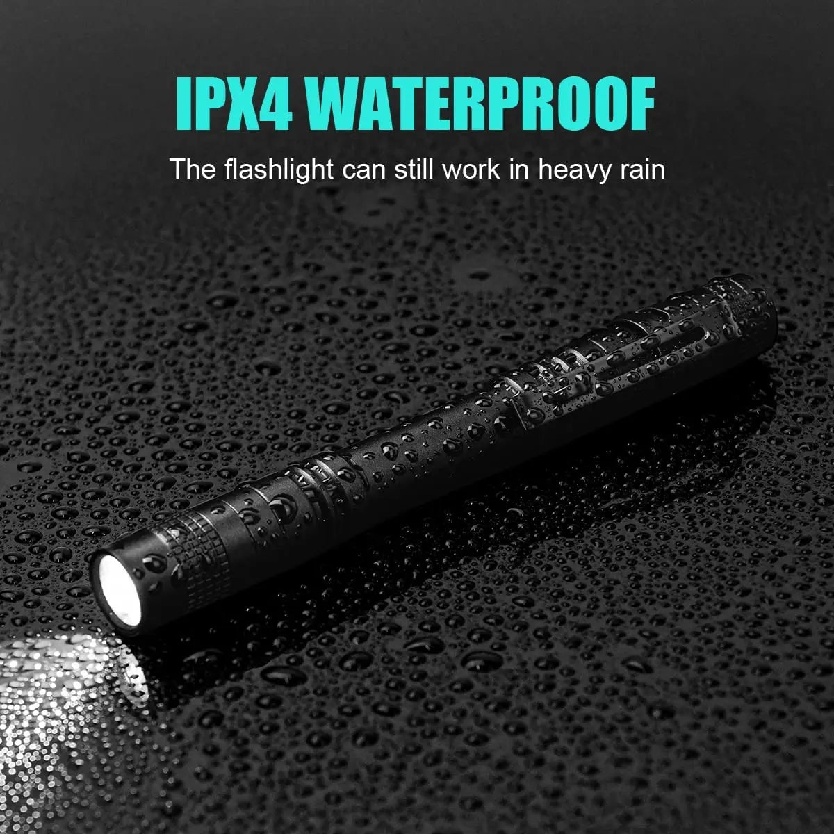 Portable Mini LED Pen Flashlight Pocket Waterproof Handheld Torch Light for Outdoor Camping Hiking Car Repair Emergency Home Use Zpaxo