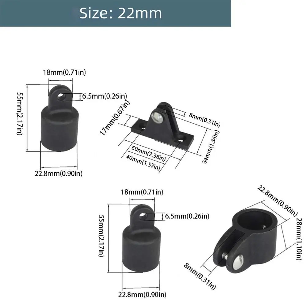 High Strength Marine Boat Fixing Sliding Sleeve Nylon Cover Practical Sunshade Canopy Hardware Corrosion Resistant Versatile Zpaxo
