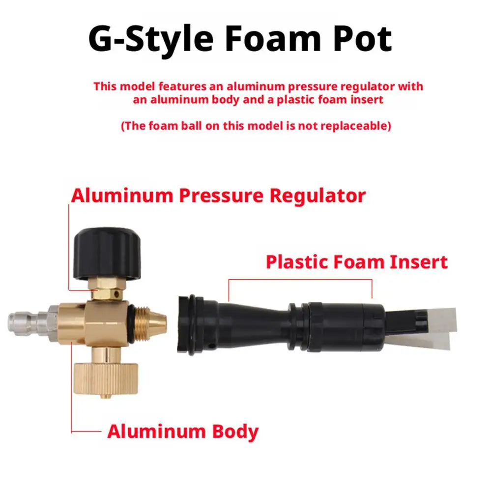 Snow Foam Cannon 1/4" Quick Connect | Car Wash Pressure Washer Gun Snow Foam Cannon Zpaxo