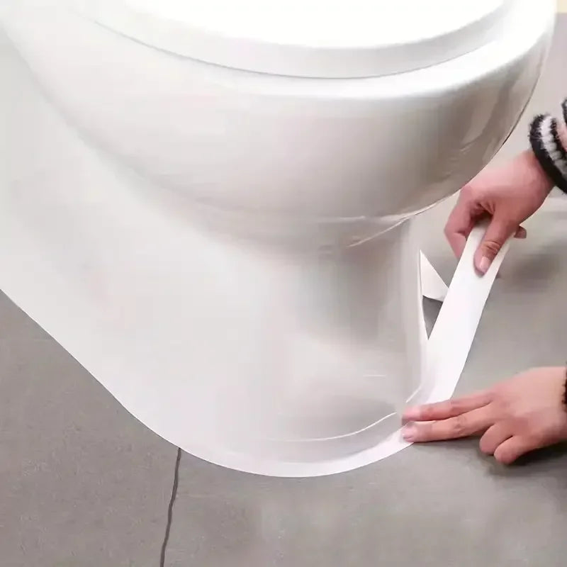 1 Roll of Waterproof White PVC Self-Adhesive Tape - Perfect for Bathroom, Sink & Kitchen - Super Strong Stickiness! Zpaxo