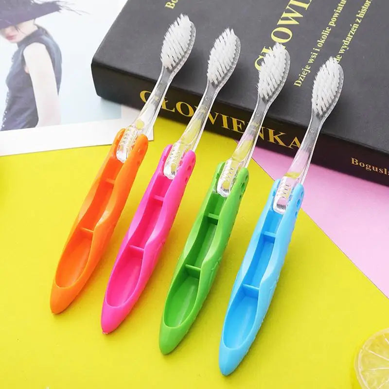 Folding Travel Toothbrush – Portable Soft Nylon Bristles