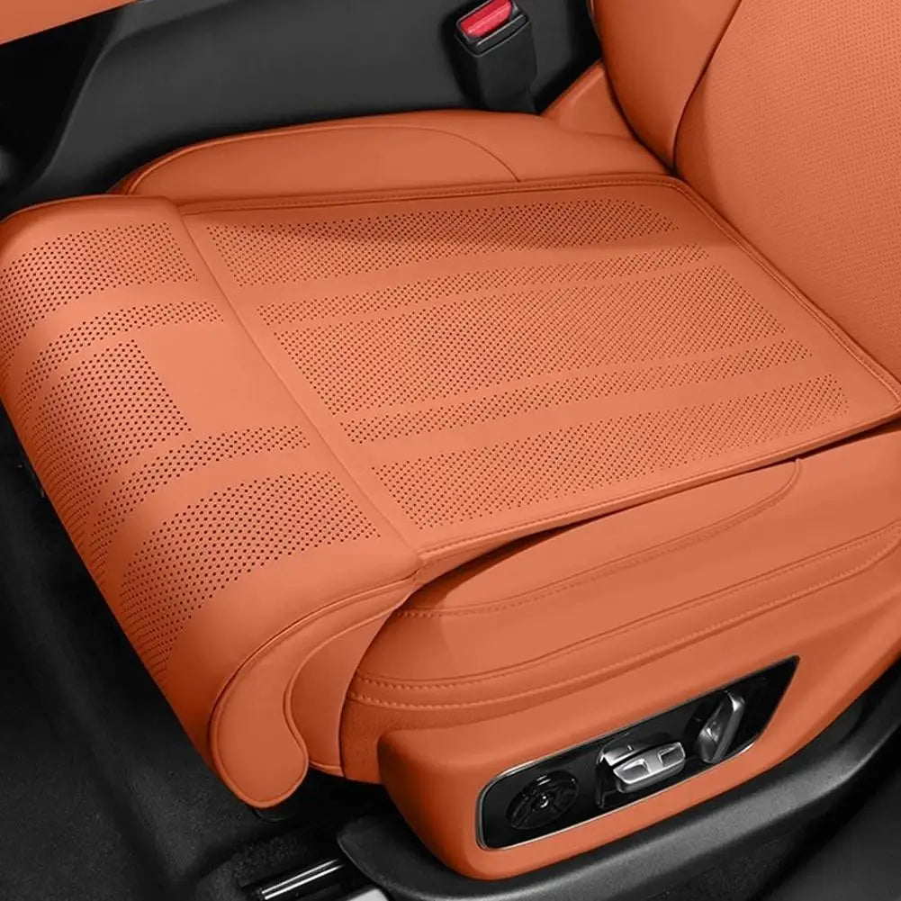 Car Seat Leg Support Cushion – Nappa Leather & Memory Foam Car Seat Cushion Zpaxo Other Four Seasons orange