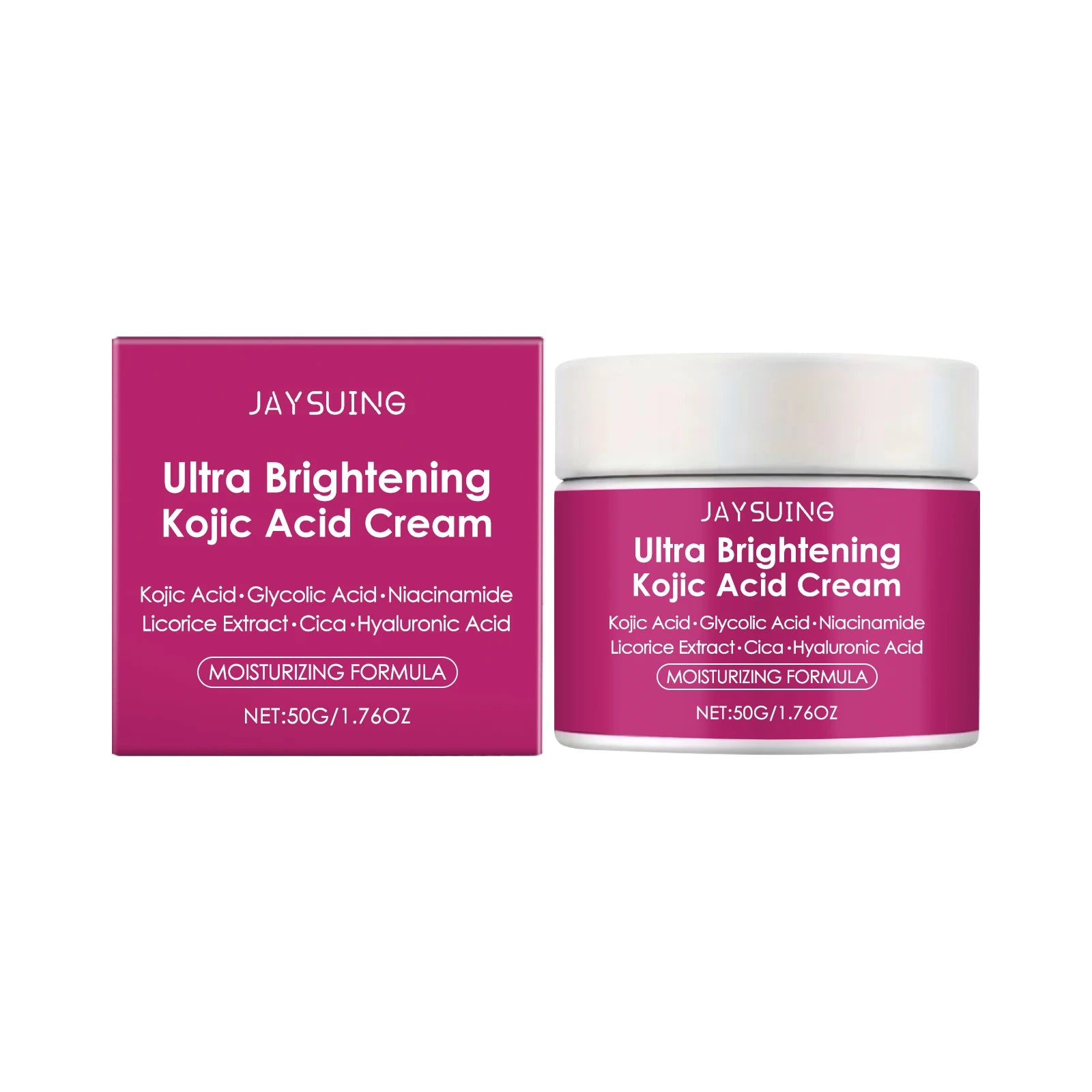 Kojic Acid Brightening Cream Dark Spot Remover Evens Tone Glowing Zpaxo 50g boxed
