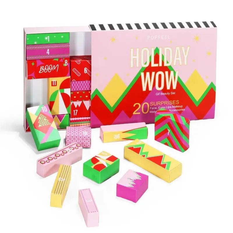 Christmas Advent Calendar Makeup Set – Lipstick, Eyeshadow & More Makeup Advent Calendar Zpaxo