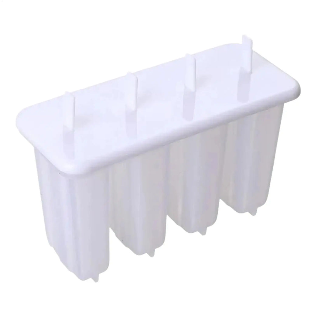 4-Cavity Popsicles Mold With Lid Home Made Homemade Mung Bean Popsicles Homemade Ice Cream Cubes Tray DIY Ice Cream Molds Zpaxo