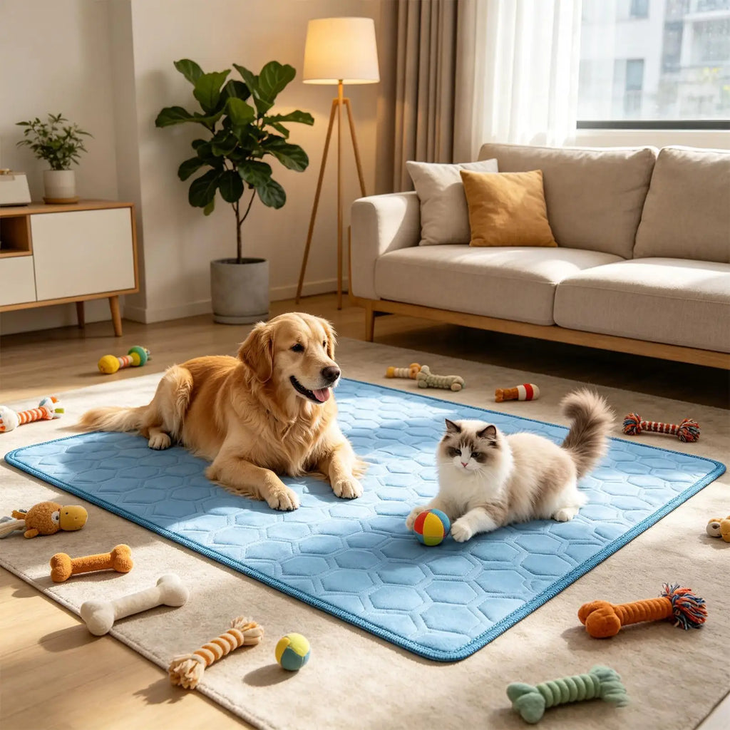 Dog Cooling Mat Summer Non Slip Washable Pet Pad Crate Kennel Travel