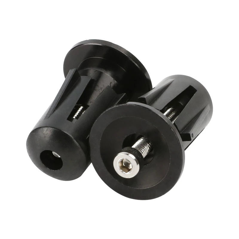 1 Pair Bicycle Handle Bar Cap End Plugs Aluminum Handlebar Stopper 6 Colors Handlebar Cap Plugs Bicycle Accessories Zpaxo black 1