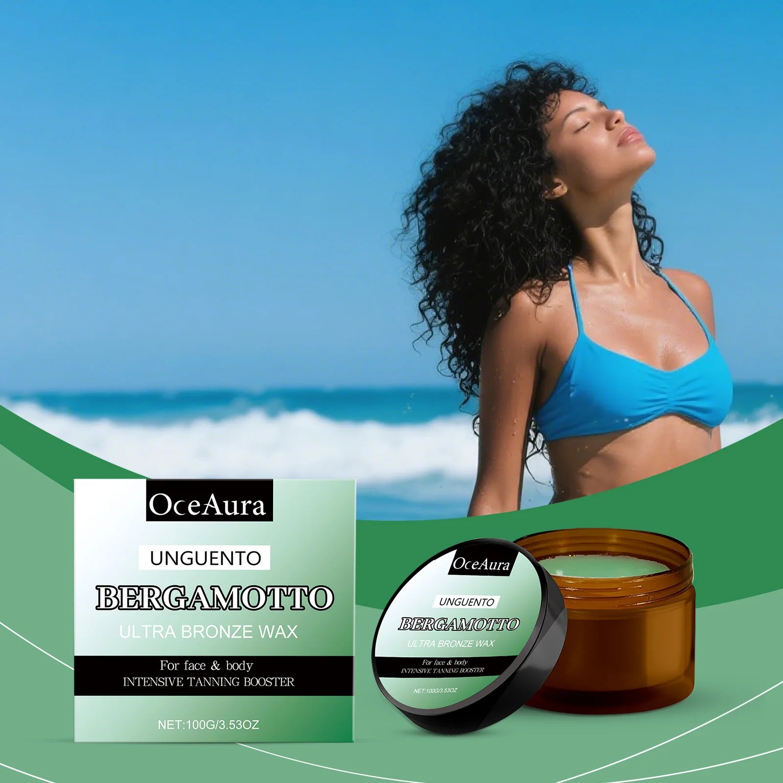 OceAura Bergamot Bronze Body Cream – Self Tanner & Moisturizer Self Tanning Cream Zpaxo