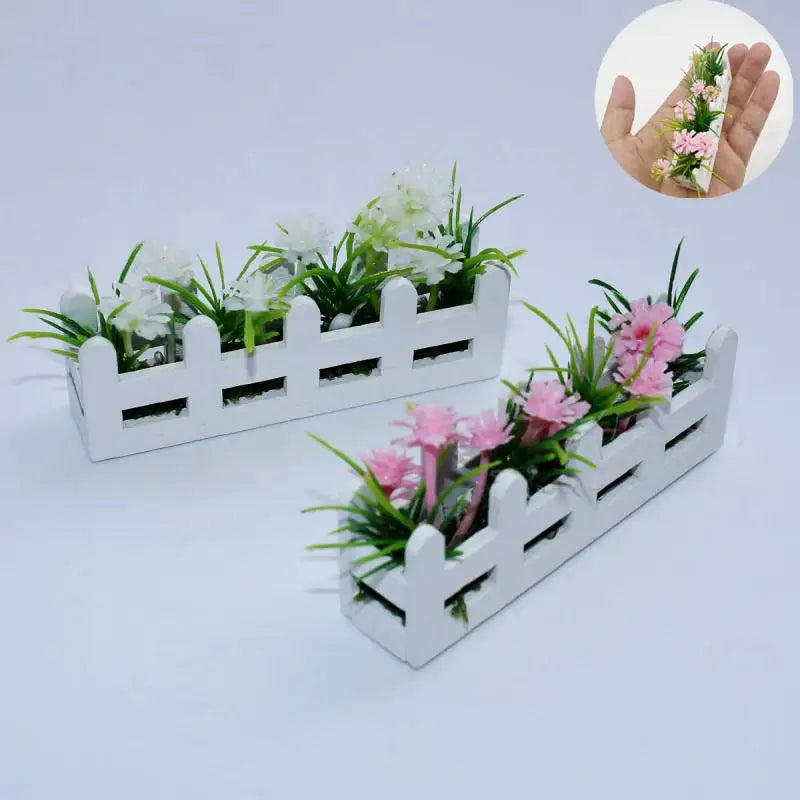 Dolls House Micro Landscape Ornament 1 12th Scale Simulation Flower Zpaxo