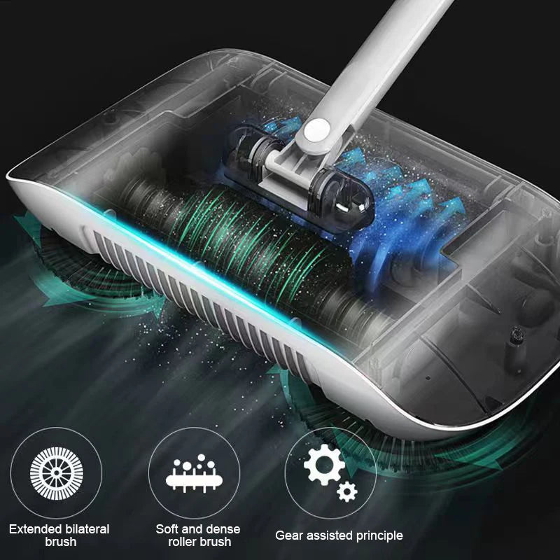 Combination of broom and mop Hand push type scoop Household broom and dustpan set Floor magic broom home cleaning Tools Sweeper Zpaxo