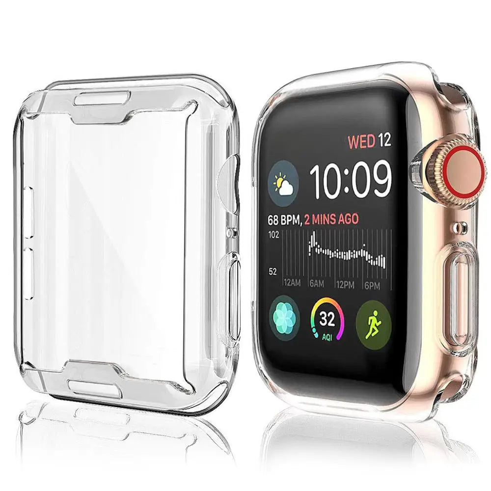 Cover For Apple Watch 49mm 45mm 41mm 44mm 40mm 42mm 38mm TPU Protector Case iWatch Series 9 8 7 6 Ultra 3 2 1 Bumper Accessories Zpaxo Transparent Serie Ultra 123 49mm