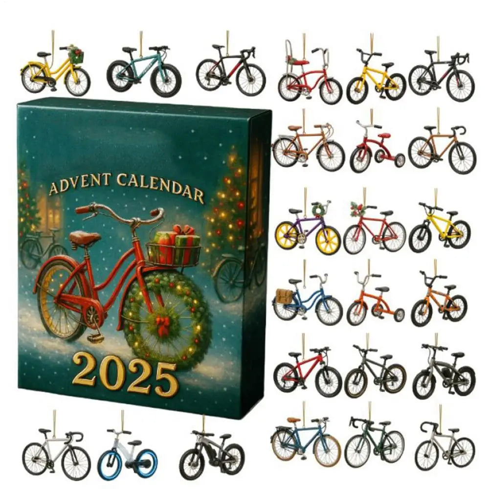 Bicycle Theme Advent Calendar 24 Days Countdown Christmas Tree