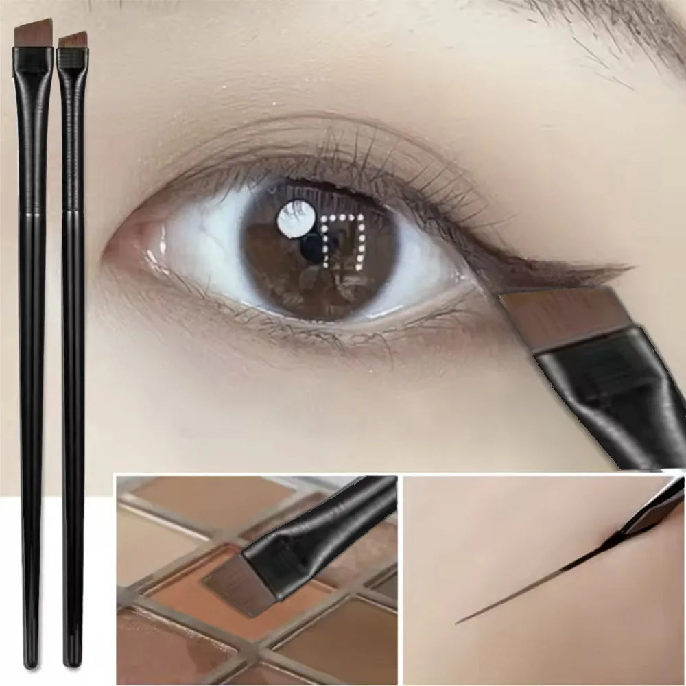 New 2 pieces eyebrow contour brush eyebrow eyeliner brush portable small angle eyebrow brush female makeup tool Zpaxo