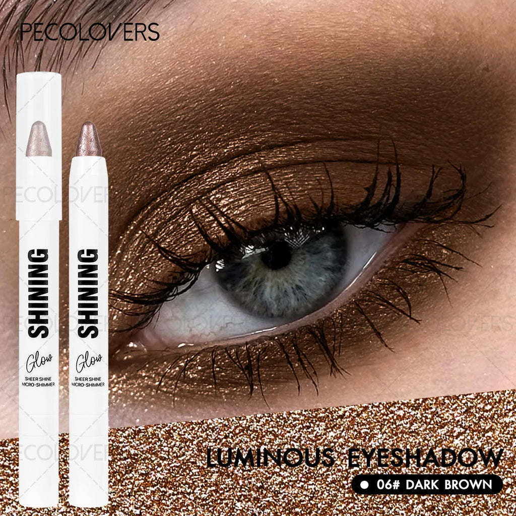 1PC Matte Deep Brown Eyeshadow Stick - Vibrant, Waterproof & Long-Wearing with Pearly Glitter Finish - Smoky Eye Makeup Zpaxo 06