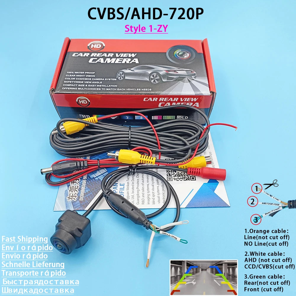 Car Rear View Camera HD Night Vision Reversing Auto Parking IP68