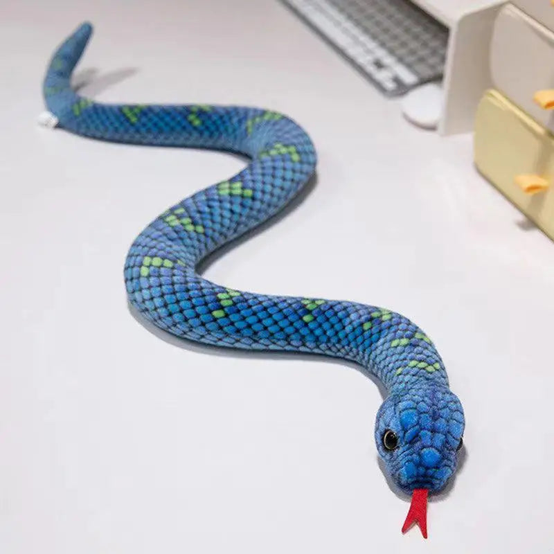 Plush Snake Giant Cobra Prank Prop Washable Stuffed Cuddle Toy Soft Zpaxo