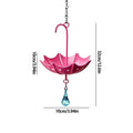 Umbrella Hanging Bird Bath & Hummingbird Feeder for Garden Hanging Bird Bath Zpaxo Red