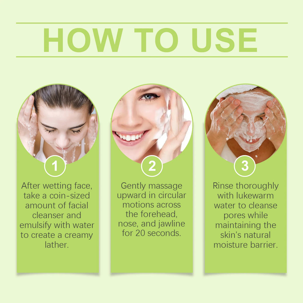 Mugwort Facial Cleanser – Gentle Deep Cleansing Lotion 100g Facial Cleanser Zpaxo