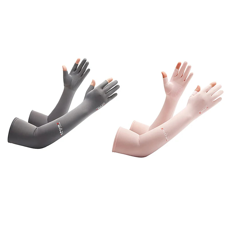 Men Ice Silk Bicycle Sleeves Summer Breathable Cycling Arm Protection