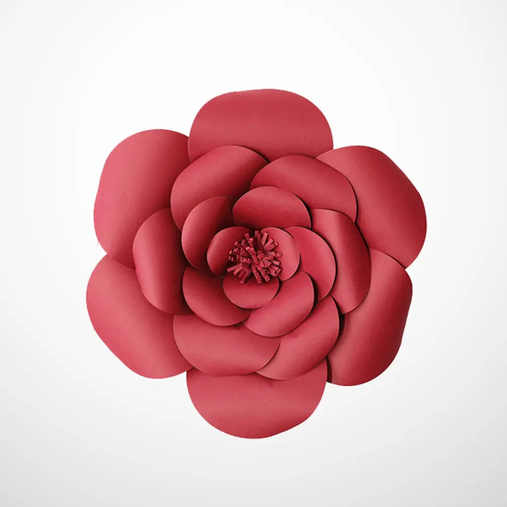 3D Paper Flower Wall Decor Wine Red Stylish Party Wedding Birthday