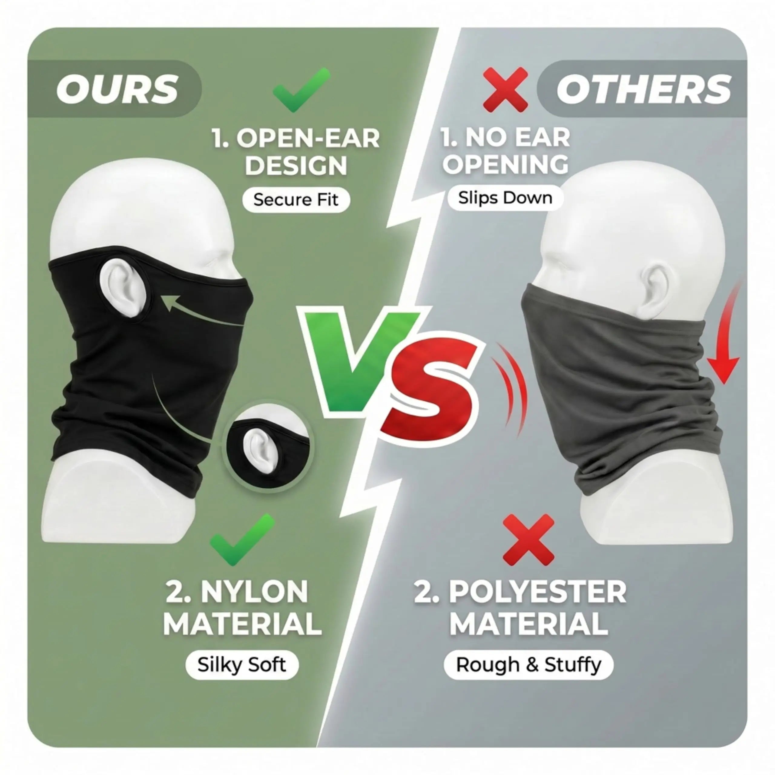 Breathable Summer Cycling Headwear Ice Silk Anti UV Face Cover