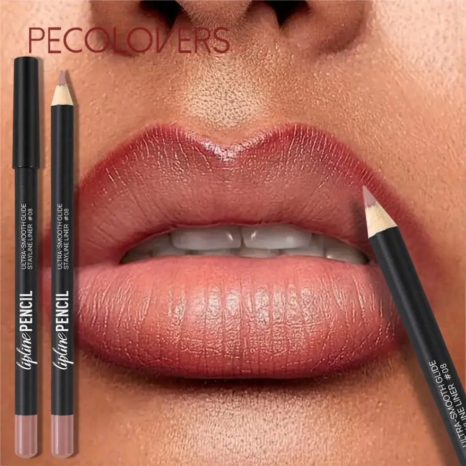 Velvet Matte Lip Liner Pencil ,Long-Lasting, Water Lip Liners, Resistant, Natural Finish Zpaxo