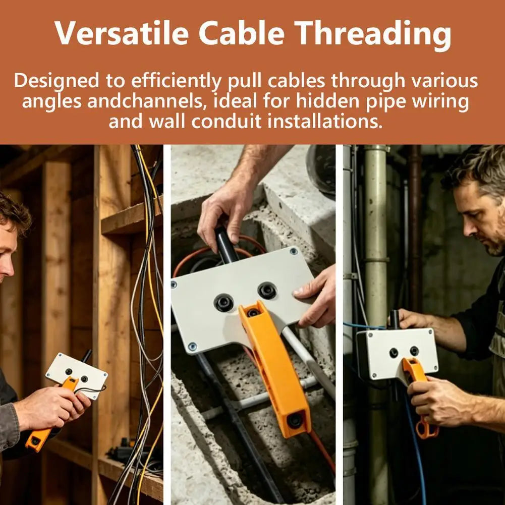 Multi-functional High Strength Cable Puller 8mm Handheld Wire Threader High Efficiency Electrician Tool for Underground Wiring Zpaxo