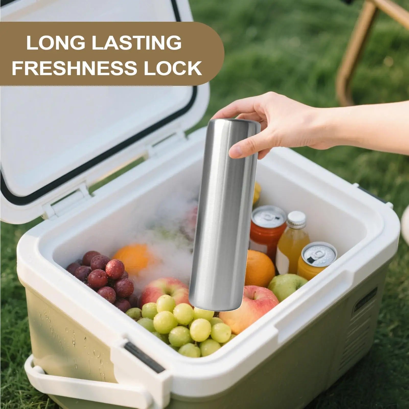 Metal Ice Cubes Reusable Cylinder Freezer Packs Portable Coolers