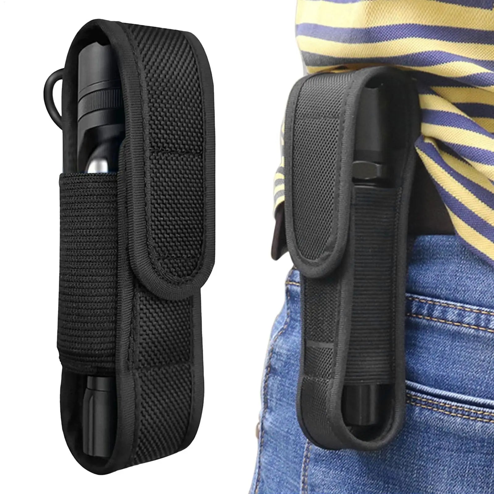Flashlight Cover Case Pouch LED Torch Nylon Protective Hunting