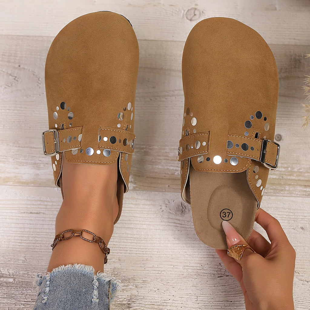 Women Slippers 2025 Outdoor Non-slip Sandals Fashion Shoes Zpaxo Brown 35