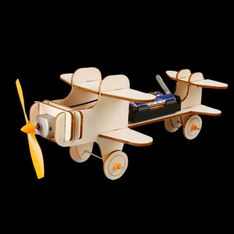Wooden Engineering Airplane DIY Puzzle STEM Educational School Supply Zpaxo