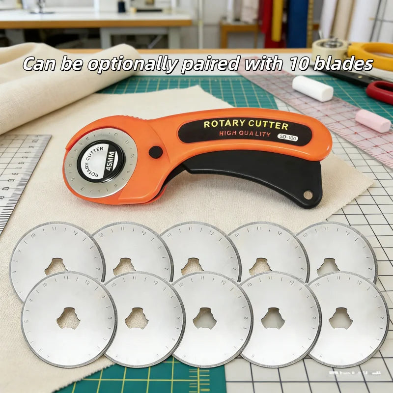 Rotary Cutter 45mm Card Paper Sewing Quilting Roller Fabric Cutting Tailor Scissors Tool Dress Clothes Making DIY Tool Zpaxo