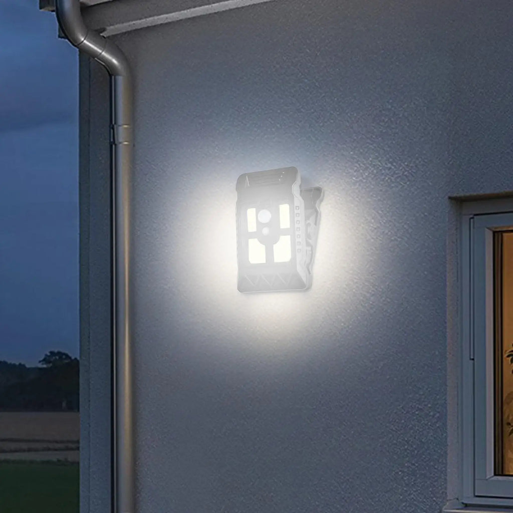 New Upgraded Solar Clip Light Outdoor Courtyard Lamp Camping Garden 3 Lighting Intelligent Sensing Solar Wall Lamp Zpaxo