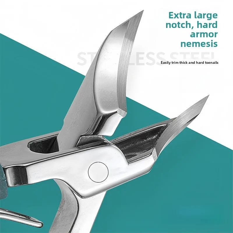 Large opening, pointed, thin, slanted nail clipper, high-end anti splash nail clipper, eagle beak, slanted mouth, thick toenail Zpaxo
