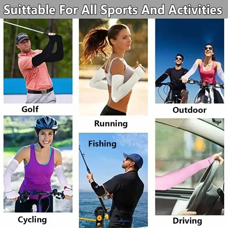 UV Protection Cooling Arm Sleeves – Unisex Sport Sun Cover